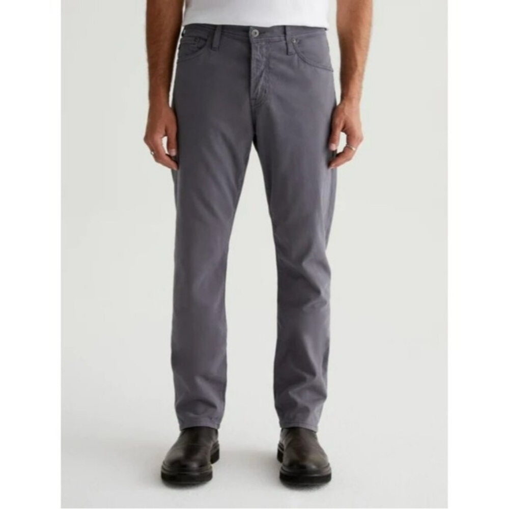 Adriano Goldschmied‎ AG Mens The Everett Slim Straight Jeans Grey 36x33 EUC 606